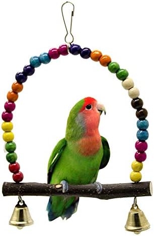 Phoenixb2c Moda Little Bird Toy 4pcs Ptice Parrot igračke perle Bell Swing ovjes mostovi za ljestvicu za merke Dekor dobar poklon