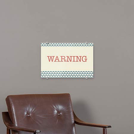 CGsignLab | Upozorenje -Nautički val Premium akrilni znak | 18 x12