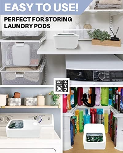 Skywin posuda za pranje veša sa kliznim poklopcem | Moderan kontejner za odlaganje veša za pranje veša organizacija kontejnera za pranje veša odlična kao posuda za deterdžent za veš, posuda za pranje posuđa