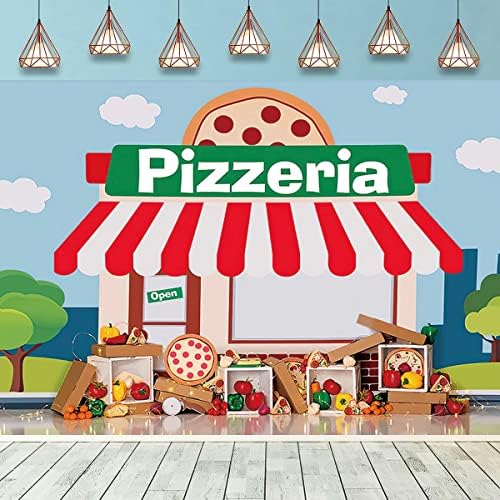 Pizza Party Photo Backdrop Pizzeria Shop Kuvanje Desertne Hrane Za Djecu Rođendanska Zabava Dekoracija Portreta Za Kamione Za Hranu