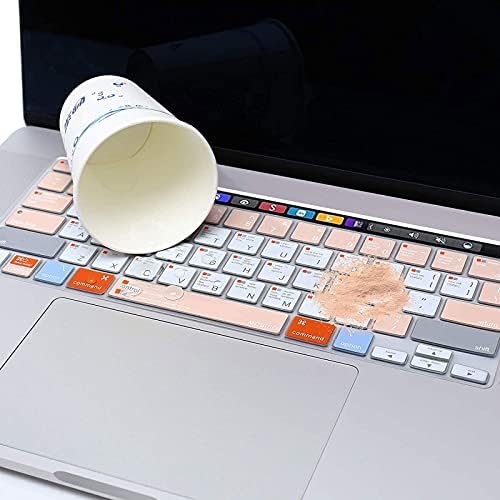 Mosiso poklopac tastature kompatibilan sa MacBook Pro 13 M2 2023, 2022, 2021 2020 M1 A2338 A2289 A2251&kompatibilan sa MacBook Pro 16 2020 2019 A2141 dodirni ID, Mac OS X prečica silikonska koža, Rose Quartz