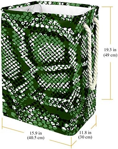 Inhomer zelena Zmijska koža uzorak 300D Oksford PVC vodootporna odeća korpa velika korpa za veš za ćebad igračke za odeću u spavaćoj sobi