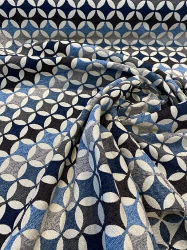 Tkanina za presvlake sa plavim krugovima Seabreeze by the Yard Fabric