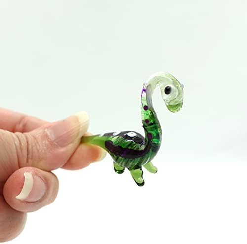 Sansukjai apatosaurus Micro sitne figurine Ručno puhalo staklo Art Aktivnosti Dinosaur Kolekcionarski poklon Početna Décor