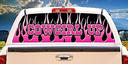 SignMission Cowgirl up Pink stražnji grafički naljepnica nijansa prozor Film kamion ranč, 22& 34; X 65& 34;