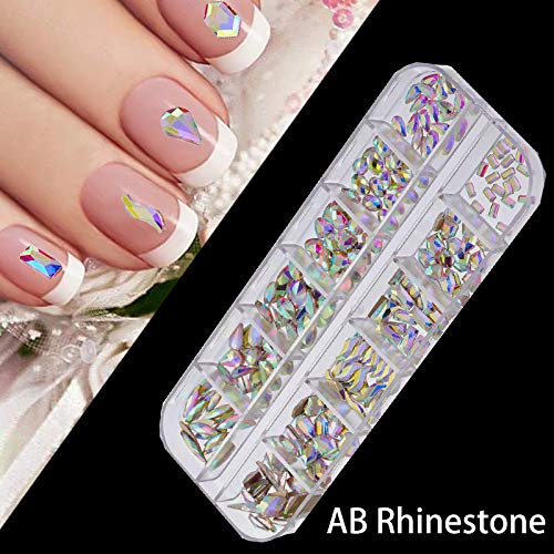 AB Nail Art Crystals multi-shape 3d staklo Drago kamenje, Flatback AB Crystals Rhinestones za nokte odjeća za lice nakit