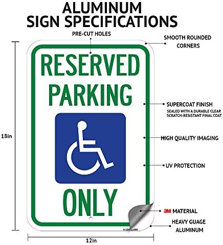 Nema parking mesa nema parking vatrene zone | 12 x 18 teškim mjernim aluminijskim rustnim rustnim parkiralištima | Zaštitite svoje