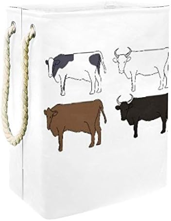 DEYYA četiri krave uzorak korpe za veš korpa visoka čvrsta sklopiva za odraslu decu Tinejdžeri dečaci Devojčice u spavaćim sobama