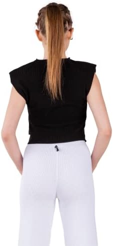 Loco Loco Kids Pleted Crop Top za djevojčice Džemper Mini majica Debela kaiša Fleksibilna samostalna veličina
