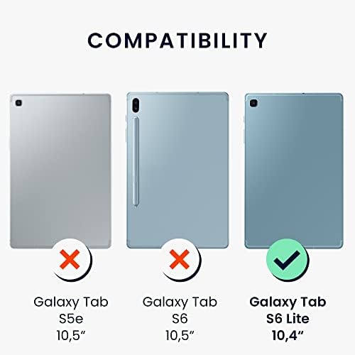 KWMobile futrola Kompatibilan je sa Samsung Galaxy Tab S6 Lite - PU kožna tableta Smart Cover CASET sa postoljem - podvodni višebojni