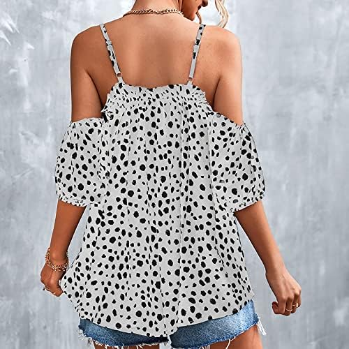 Hladne vrhove ramena za žene T košulje izdužene 1/2 vrhove rukava za ženska bluza Ljetna grafička grafika