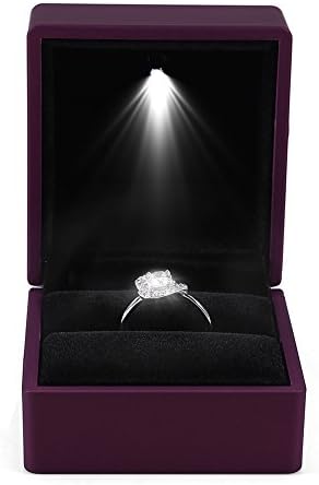 LED svjetlosvjed prstenastih naušnica prsten za poklon poklon futrola za vjenčanje prsten nakit za pakiranje Organizator Držač za