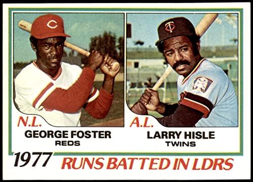 1978 TOPPS 203 vođe RBI George Foster / Larry Hisle Cincinnati Reds / Twins Nm crveni / blizanci