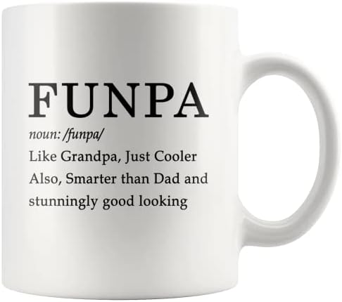 Panvola Funpa definicija šolja Djed Djed Dan očeva od unuka unuka sin kćer porodica novost keramička šolja za kafu 11oz Bijela