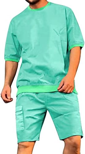 Ljetna muška majica Ljetna radna odjeća Multi Pocket Capris Muški sportski set trend casual kratkih rukava konobar