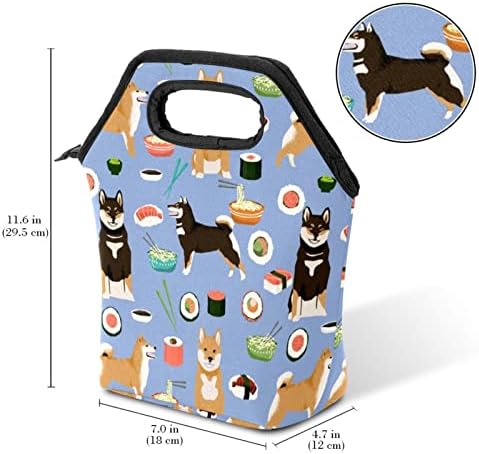 Guerotkr torba za ručak žene, kutija za ručak za muškarce, ženska kutija za ručak, bešavni uzorak hrane za pse za životinje