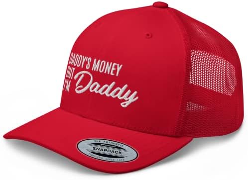 RIVEMUG Tata novac ali ja sam tata vezeni Premium kamiondžija šešir Mid Crown zakrivljeni Bill Snapback bejzbol kapu