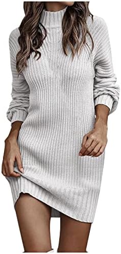 Firero Elegantske haljine za žene, noćni džemperi žene zimske elegantne dugih rukava pune boje džemperi patchwork