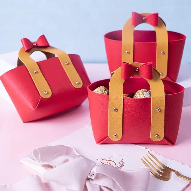 JRDHGRK Sweet Wedwer Favorit Packaging Box Candy Box kožna vjenčanica Poklon kutija Pakovanje za tuš kabine Candy torbica