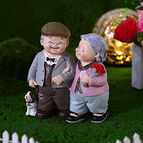 Ljubavne starije parne figurice Valentinovo Dan smole suprug i supruga Kip bake i djedovi Bake Roditelji Slika za rođendan za rođendan