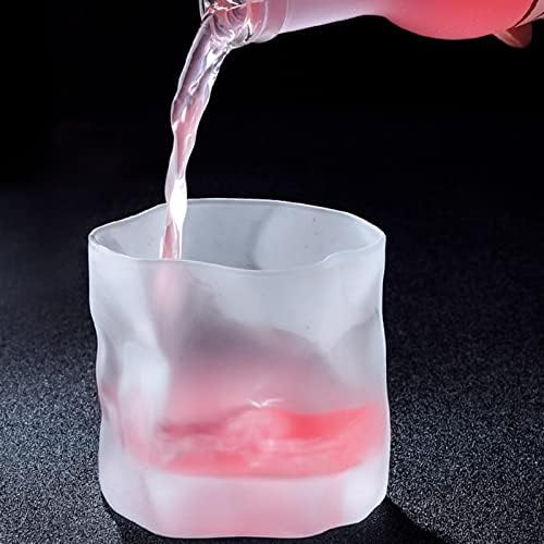 2 kom domaćinsku staklenu naočale zamrznuto iskrivljeno stakleno čaše za vodu jednostavno nordijsko čaj čaj za koktel čaše za čaše
