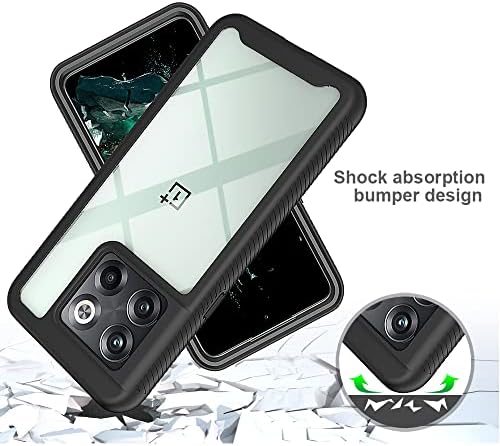 Dzxouui za futrolu od 1T-a, teški udarni branik hibrid prozirni stražnji soft tpu zaštitni poklopac telefona s [2 pack] Zaštitnik