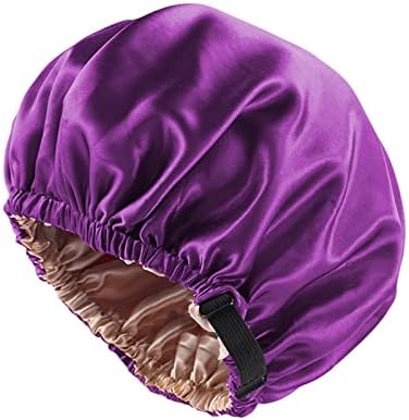 Modne žene Reverzibilno podesivo pletenice za pletenice Muslimanske ruffle rak zamotavanje kape za spavanje satena obložena kosom