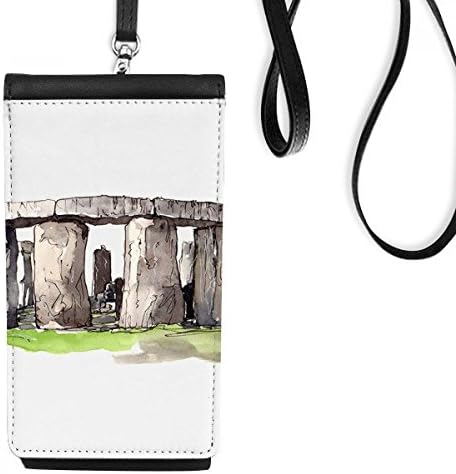 Stonehenge u Wiltshire England Telefon novčanik torbica Viseća mobilna torbica Crni džep