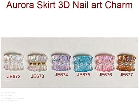 10kom / Pak Aurora biserna suknja Privjesci za nokte umjetnička dekoracija 9.5 * 8cm INS 3d korejski GemsJewelry Privjesci Za manikir dodatna oprema WS # 76 -