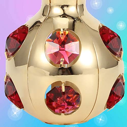 Matashi 24k pozlaćeni voćni Ornament sa crvenim kristalima viseći Božićni Ornament savršen za Sukot, praznike, Kućni dekor, poklone Za Mamu devojku ženu tatu