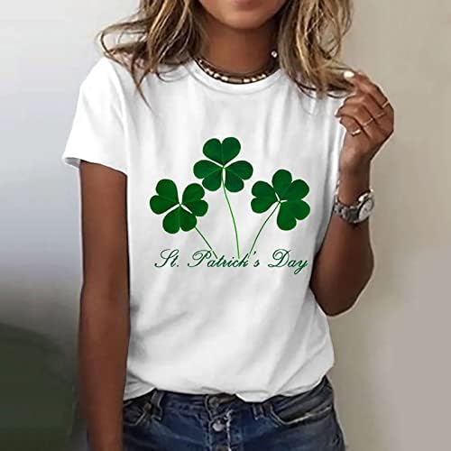 Aniywn St Patricks Day majica za žene Shamrock djetencijski košulja casual festival za odmor na vrhu ljetnog stilskog kratkih rukava