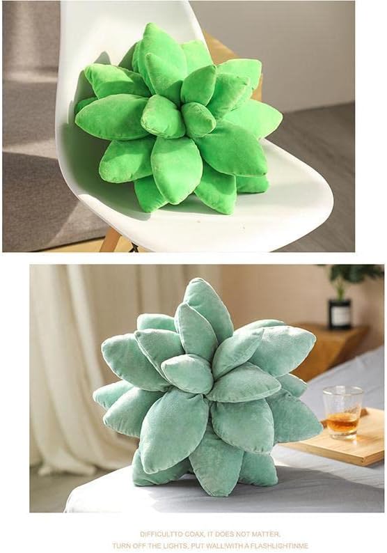 KYKHT 2/4 kom sočni jastuk od kaktusa, 3d akcentni sočni jastuk-plišane lutke plišani jastuk za vrtne ljubitelje zelenih biljaka jastuk