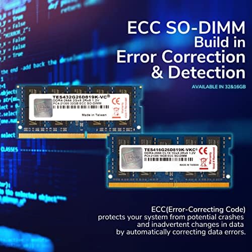 V-COLOR 64GB ECC SO-DIMM DDR4 2666MHz za mikroservere, radne stanice, platforme za umrežavanje i ugrađene sisteme 2RX8 CL19 1.2V