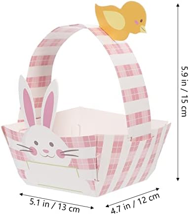 Valiclud posuda za kolačiće Uskršnje poslastice ručka korpa: 2 kompleta Poklon kutija za papirnate zečice slatki zec kontejneri za