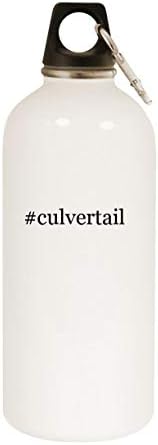 Molandra Proizvodi Culvervel - 20oz hashtag boca od nehrđajućeg čelika sa karabinom, bijelom bojom