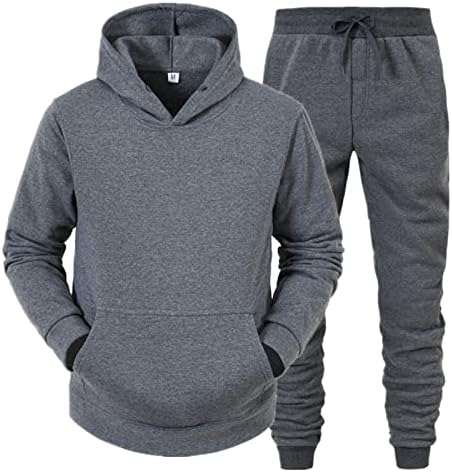 BMISEGM Slim Fit odijela za muškarce Muškarci Jesen i zimski set Leisure Solid Boja patentni zatvarač Duks hlače Sportski odijelo