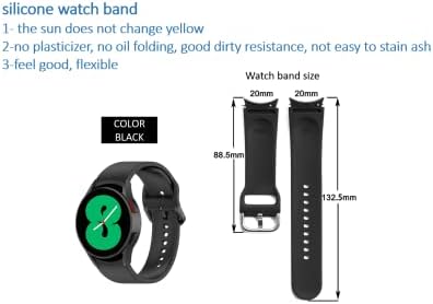 Galaxy Watch 4 Watch Band sa zamenom stražnje staklene staklene kuće za Samsung Galaxy Watch 4 + Alati