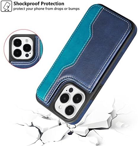 Xizyo za iPhone 14 Pro Max futrola za novčanik sa držačem kartice kožna futrola za telefon utori za kartice na nogama otporni na udarce