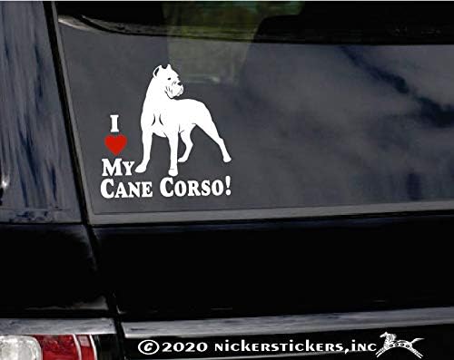 Volim svoj Corso Corso | Obrezano | Nickerickers® vinil | Italijanski mastifski pas naljepnica