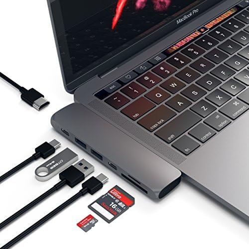 Satechi Type-C Pro Hub Adapter sa USB-C PD , 4K HDMI, USB-C podaci, SD / Micro čitač kartica, USB 3.0-za M2/ M1 MacBook Pro / Air