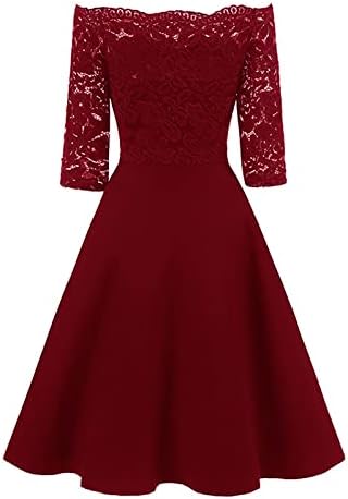 Vjenčane haljine za žene 2023 sa ramena čipka Wiggle haljina Vintage Slim Fit 1950S Rockabilly mat haljina