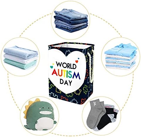 Inhomer veš Hamper Autism Day World sklopive korpe za pranje veša Firma za pranje veša organizacija za skladištenje odeće u kupatilu
